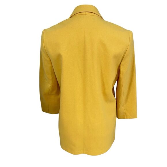 Savannah Blazer Womens 8P Jacket Yellow Wool VTG Career Professional Work Office - Picture 2 of 14